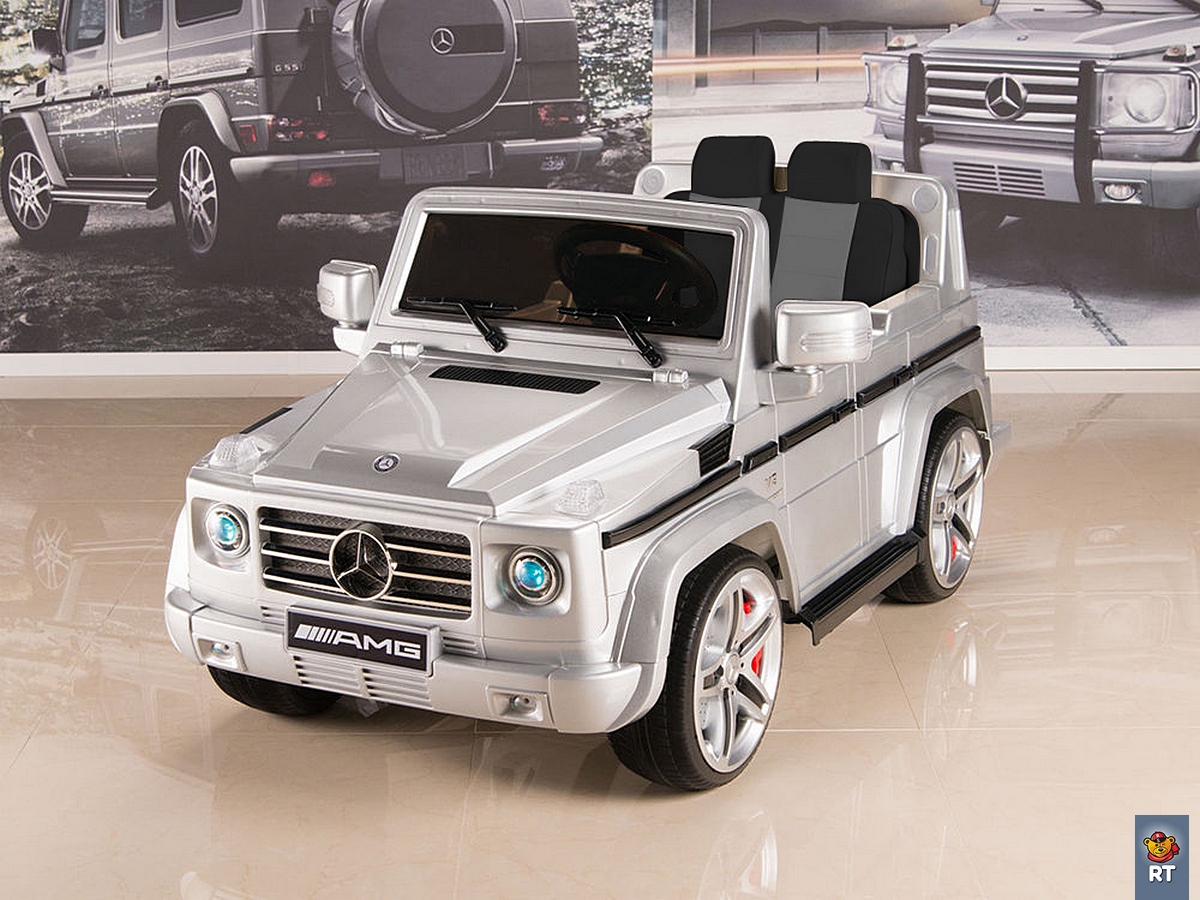 Электромобиль DMD-G55 Mercedes-Benz AMG NEW Version 12V R/C silver с резиновыми колесами  